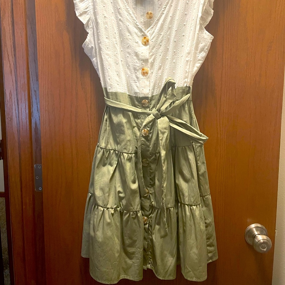 M Mine casual dress with full button front